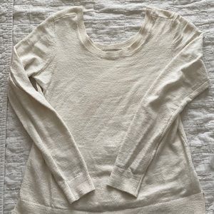 LOFT XS, Cream knit sweater